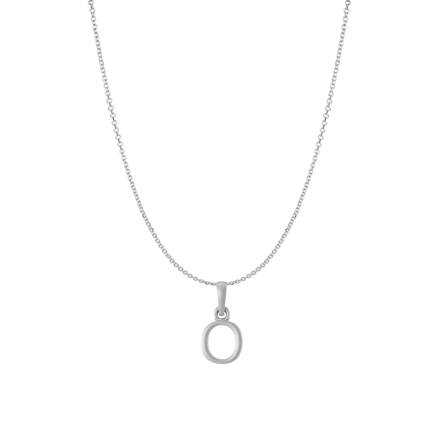 Akshat Sapphire Sterling Silver (92.5% purity) precious Name alphabet chain pendant (Pendnat with Anchor/Cable chain) pure silver designer alphabet chain locket