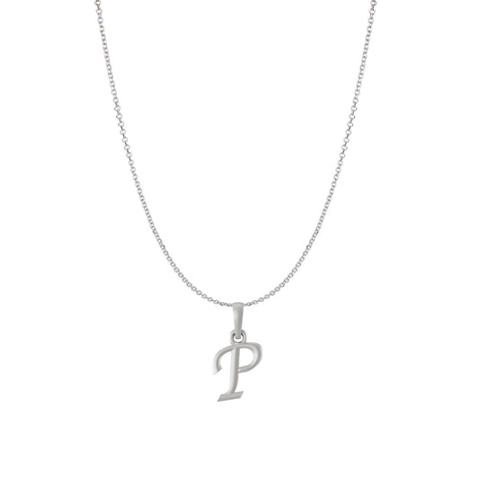 Akshat Sapphire Sterling Silver (92.5% purity) precious Name alphabet chain pendant (Pendnat with Anchor/Cable chain) pure silver designer alphabet chain locket