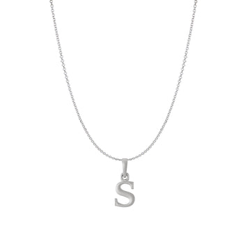 Akshat Sapphire Sterling Silver (92.5% purity) precious Name alphabet chain pendant (Pendnat with Anchor/Cable chain) pure silver designer alphabet chain locket