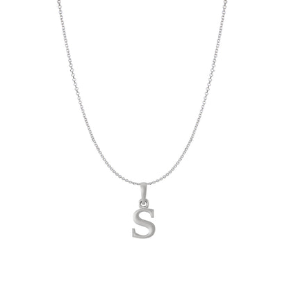Sterling Silver (92.5% purity) precious Name alphabet chain pendant (Pendnat with Anchor/Cable chain) pure silver designer alphabet chain locket