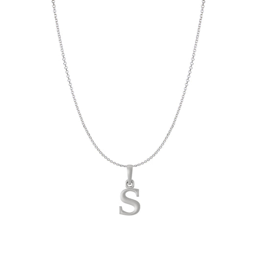 Akshat Sapphire Sterling Silver (92.5% purity) precious Name alphabet chain pendant (Pendnat with Anchor/Cable chain) pure silver designer alphabet chain locket