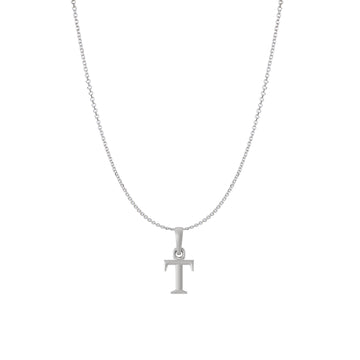 Akshat Sapphire Sterling Silver (92.5% purity) precious Name alphabet chain pendant (Pendnat with Anchor/Cable chain) pure silver designer alphabet chain locket