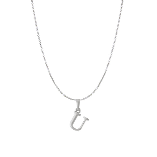 Akshat Sapphire Sterling Silver (92.5% purity) precious Name alphabet chain pendant (Pendnat with Anchor/Cable chain) pure silver designer alphabet chain locket