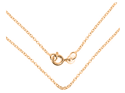 22 CT Gold Plated Silver (92.5% purity) Italian Anchor chain by Akshat Sapphire for Girls and Women