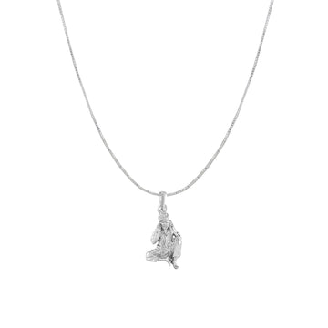 AKSHAT SAPPHIRE Sterling Silver (Silver with 92.5% purity) God Shree Sai Baba chain Pendant (Pendant with Box Chain) for Men & Women Pure Sterling Silver Lord Sai Baba chain Locket For Good Wealth & Health