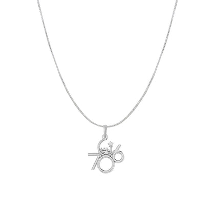 Religious and lucky 786 Chain Pendant (Pendant with Box Chain) for Men and women Pure Silver Muslim spiritual 786 Chain Locket for Good Luck, Health & Wealth