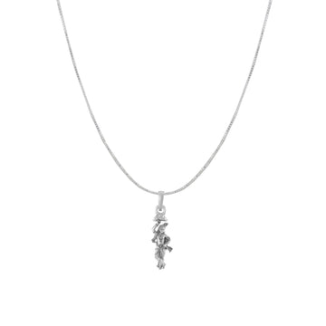 Akshat Sapphire Sterling Silver (92.5% purity) God Krishna Chain Pendant (Pendant with Box Chain) for Men & Women Pure Silver Lord Krishna Chain Locket for Good Health & Wealth