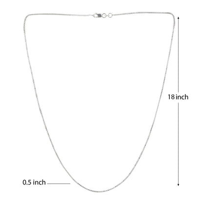 Sterling Silver (92.5% Purity) Pure Silver Strength Symbolic Elephant Chain Pendant (Locket with Box Chain) for Men & Women