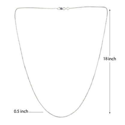 Akshat Sapphire Sterling Silver (92.5% purity) Spiritual Swami Samarth Chain Pendant (Pendant with Box Chain) for Men and women Pure Silver religious Swami of Akkalkot Swami Smarth Chain Locket for Good Luck, Health & Wealth