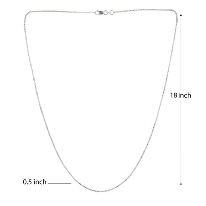 Stylish snake Pure Silver 92.5% purity Chain pendant by snake Pendant (Pendant with Box Chain-18 inches)