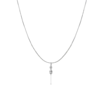 Spiritual Vel Pandel Pure Silver 92.5% purity Chain pendant by Akshat Sapphire Vel Pandel Pendant (Pendant with Box Chain-18 inches)