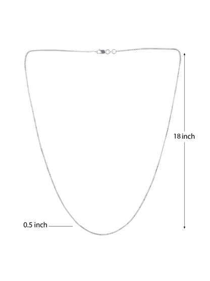 Spiritual Vel Pandel Pure Silver 92.5% purity Chain pendant by Vel Pandel Pendant (Pendant with Box Chain-18 inches)