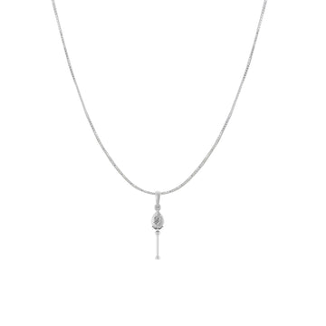 God Kartikeya Pure Silver 92.5% purity Chain pendant by Akshat Sapphire Murugan Pendant (Pendant with Box Chain-18 inches)