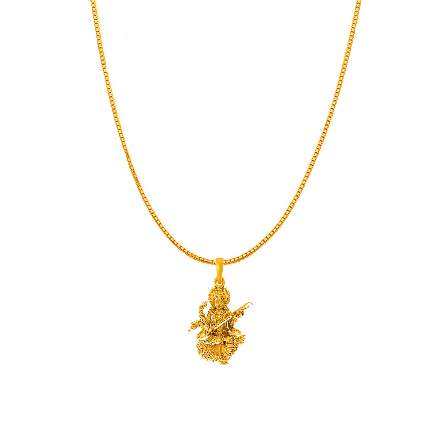Saraswati ji chain pendant 