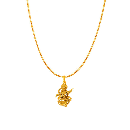 Saraswati ji chain pendant 