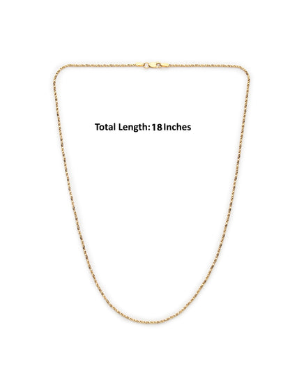 22KT Gold Plated Sterling Silver (92.5% Purity) Pure Silver God Ganesha Chain Pendant (Locket with Anchor Chain-18 inches) for Women