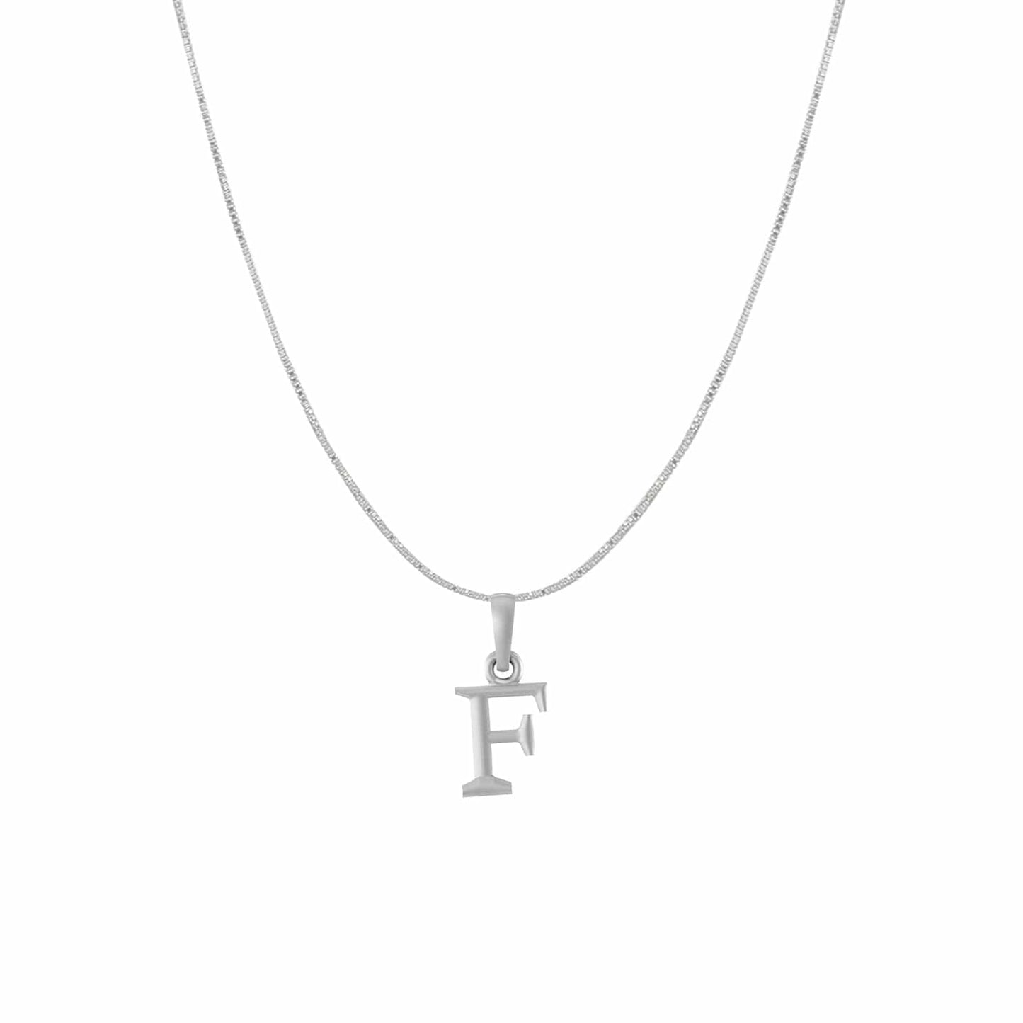 Sterling Silver (92.5% purity) precious Name alphabet chain pendant (Pendnat with Box chain) pure silver designer alphabet chain locket