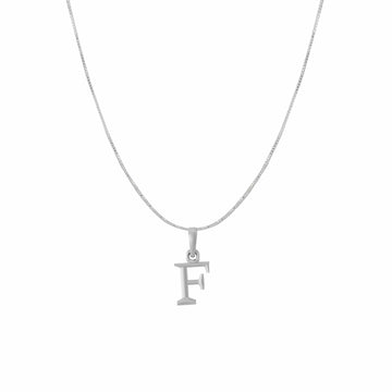 Akshat Sapphire Sterling Silver (92.5% purity) precious Name alphabet chain pendant (Pendnat with Box chain) pure silver designer alphabet chain locket