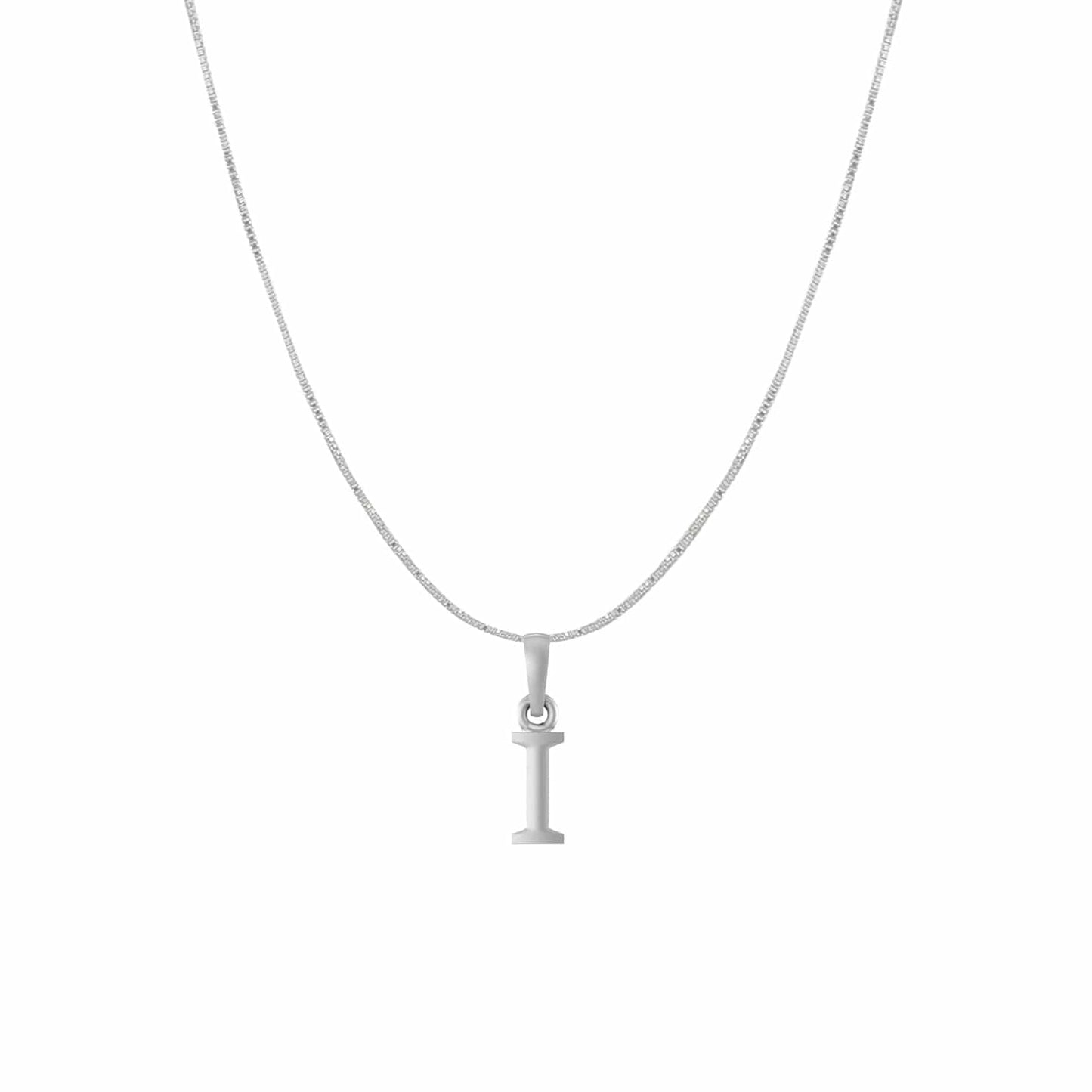 Akshat Sapphire Sterling Silver (92.5% purity) precious Name alphabet chain pendant (Pendnat with Box chain) pure silver designer alphabet chain locket