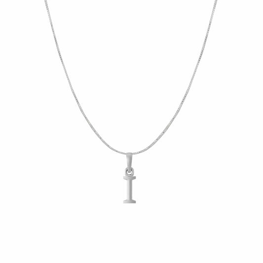 Akshat Sapphire Sterling Silver (92.5% purity) precious Name alphabet chain pendant (Pendnat with Box chain) pure silver designer alphabet chain locket