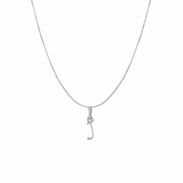 Akshat Sapphire Sterling Silver (92.5% purity) precious Name alphabet chain pendant (Pendnat with Box chain) pure silver designer alphabet chain locket