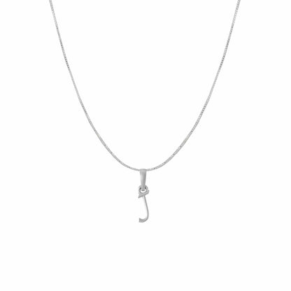 Sterling Silver (92.5% purity) precious Name alphabet chain pendant (Pendnat with Box chain) pure silver designer alphabet chain locket