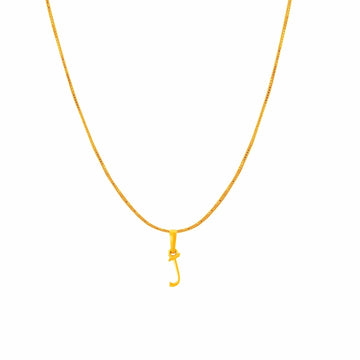 22KT Gold Plated Silver (92.5% purity) precious Name alphabet chain pendant (Pendnat with Box chain- 18 Inches) pure silver designer alphabet chain locket