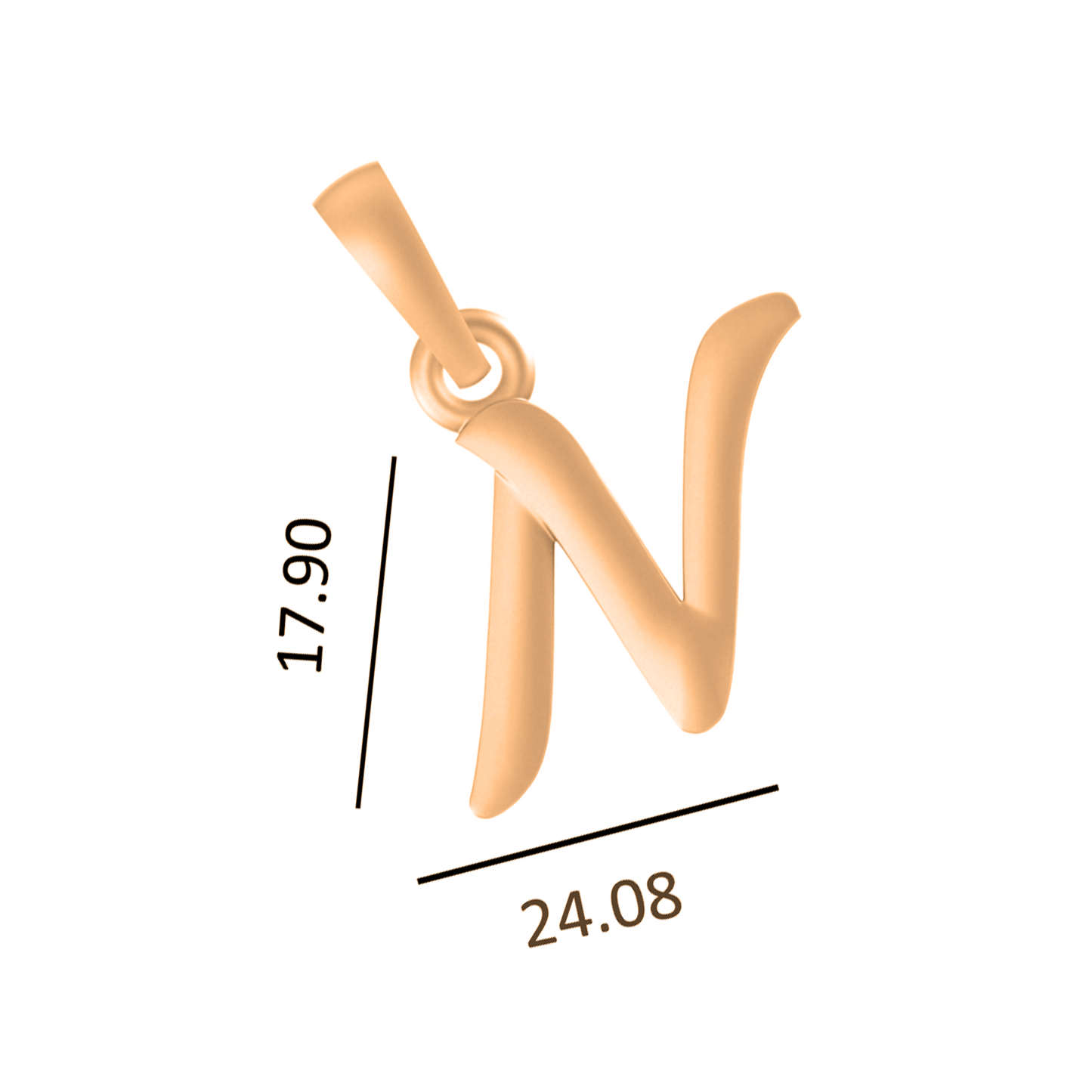 22KT Gold Plated Pure Silver (92.5% purity) precious Name alphabet chain pendant (Pendnat with Box chain- 18 Inches) designer alphabet chain locket