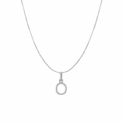 Akshat Sapphire Sterling Silver (92.5% purity) precious Name alphabet chain pendant (Pendnat with Box chain) pure silver designer alphabet chain locket