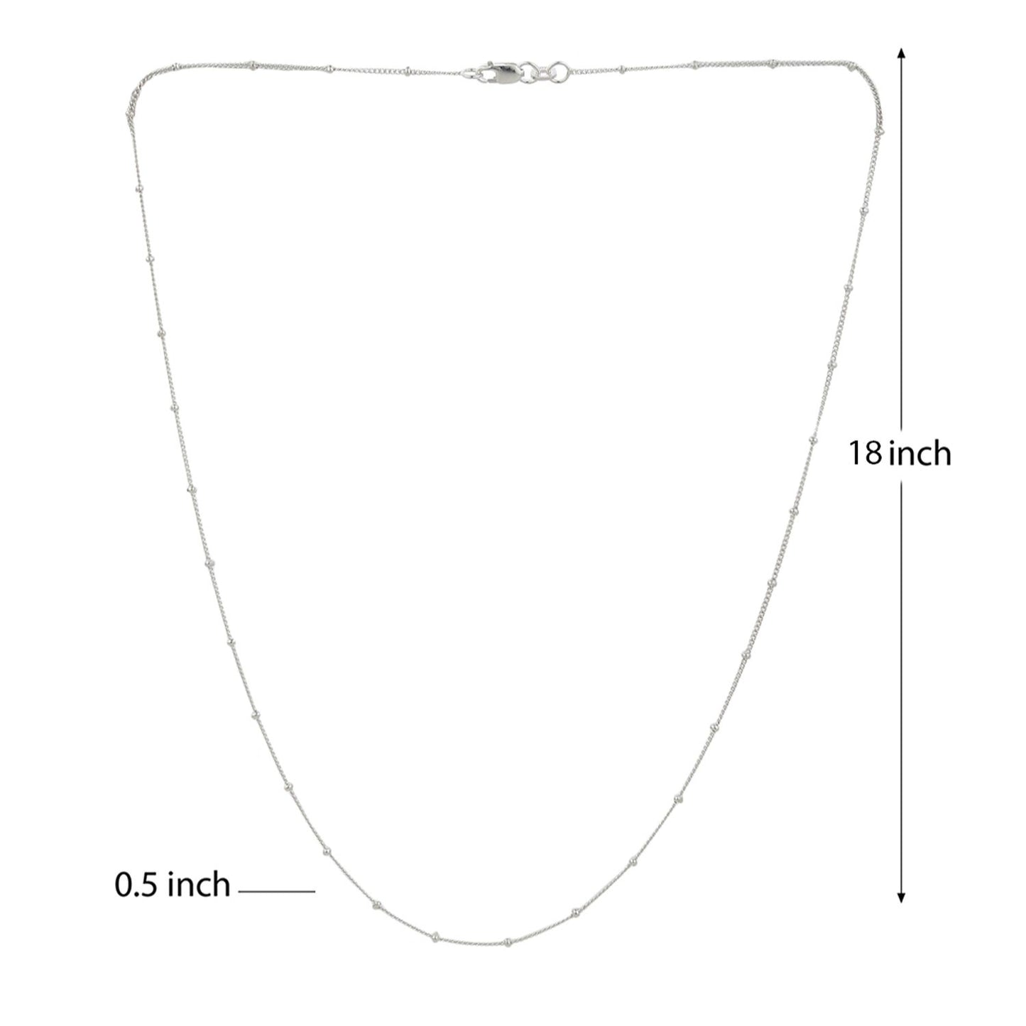 Akshat Sapphire Sterling Silver (92.5% purity) Vishnu ji chain pendant (Pendant with Ball/Beads Chain) for Men and women, God vishnu chain Locket for Good Luck, Health & Wealth