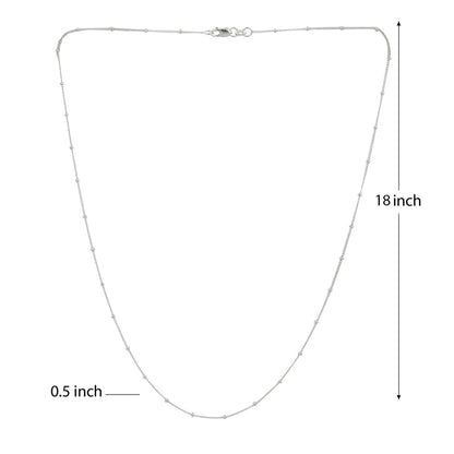 Akshat Sapphire Sterling Silver (92.5% purity) Vishnu ji chain pendant (Pendant with Ball/Beads Chain) for Men and women, God vishnu chain Locket for Good Luck, Health & Wealth