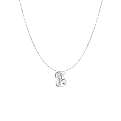 Akshat Sapphire Sterling Silver (92.5% purity) God Ganesha Chain Pendant (Pendant with Ball/Beads Chain) for Men & Women Pure Silver Lord Ganapathy Chain Locket for Good Health & Wealth