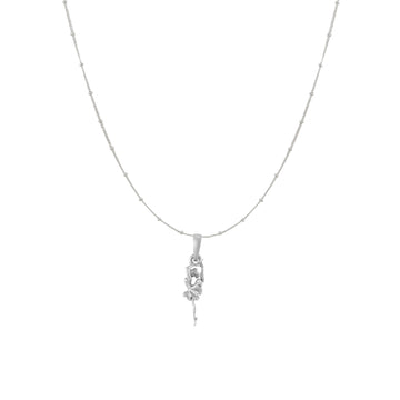 Akshat Sapphire Sterling Silver (92.5% purity) Stylish and Fashionable Happy Dancing girl Chain Pendant (Pendant with Ball/Beads Chain) for Men & Women Pure Silver gorgeous dancing girl Chain Locket for Happiness and joy