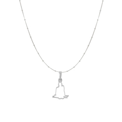 Akshat Sapphire Sterling Silver (92.5% purity) Spiritual Swami Samarth Chain Pendant (Pendant with Ball/Beads Chain) for Men and women Pure Silver religious Swami of Akkalkot Swami Smarth Chain Locket for Good Luck, Health & Wealth