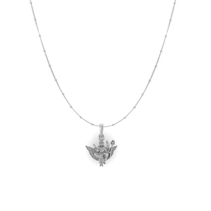 God Shani Dev Pure Silver 92.5% purity Chain pendant by Shani Dev Pendant (Pendant with Ball Chain-18 inches)