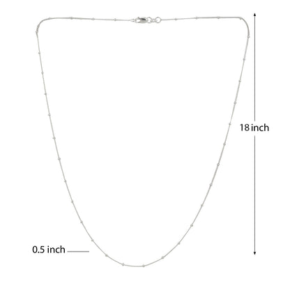 God Shani Dev Pure Silver 92.5% purity Chain pendant by Shani Dev Pendant (Pendant with Ball Chain-18 inches)