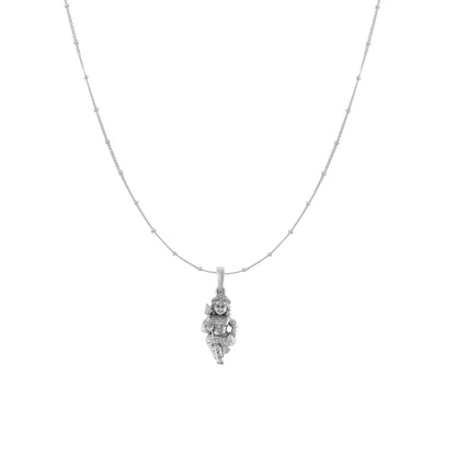 God Kartikeya Pure Silver 92.5% purity Chain pendant by Murugan Pendant (Pendant with Ball Chain-18 inches)