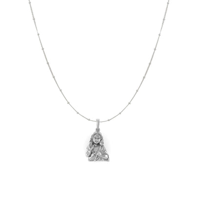 God Kartikeya Pure Silver 92.5% purity Chain pendant by Murugan Pendant (Pendant with Ball Chain-18 inches)