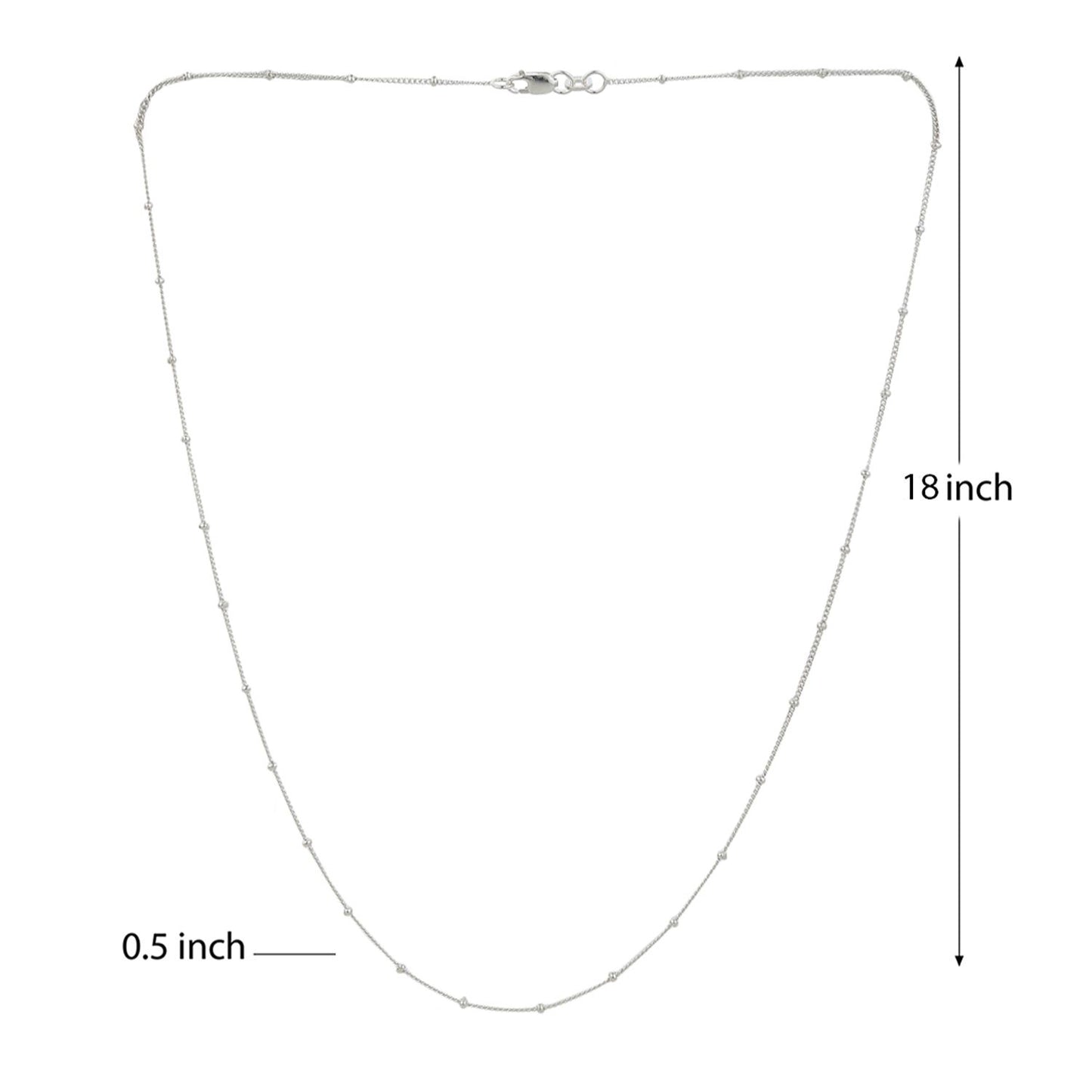 God Kartikeya Pure Silver 92.5% purity Chain pendant by Murugan Pendant (Pendant with Ball Chain-18 inches)