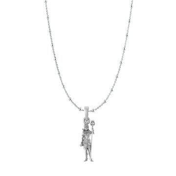 God Shiva Pure Silver 92.5% purity Chain pendant by Akshat Sapphire Shiva Pendant (Pendant with Ball Chain-18 inches)