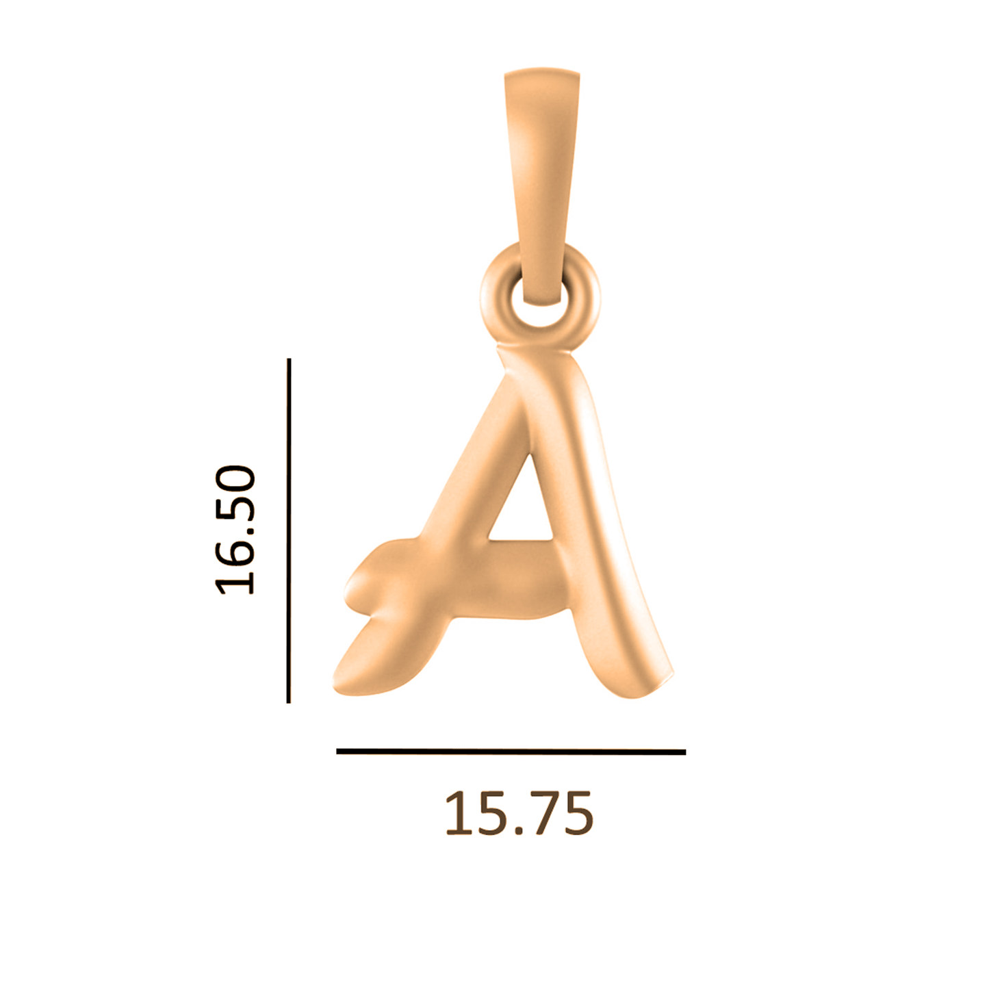 22KT Gold Plated Pure Silver (92.5% purity) precious Name alphabet chain pendant (Pendnat with Ball chain- 18 Inches) designer alphabet chain locket