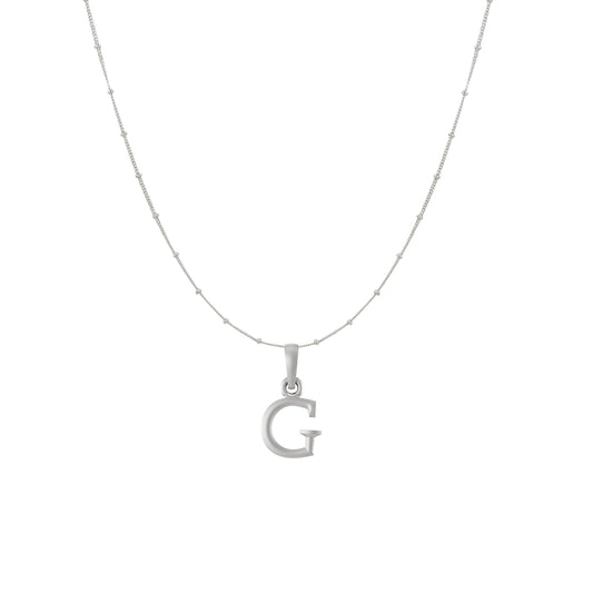 Akshat Sapphire Sterling Silver (92.5% purity) precious Name alphabet chain pendant (Pendnat with Ball  chain) pure silver designer alphabet chain locket