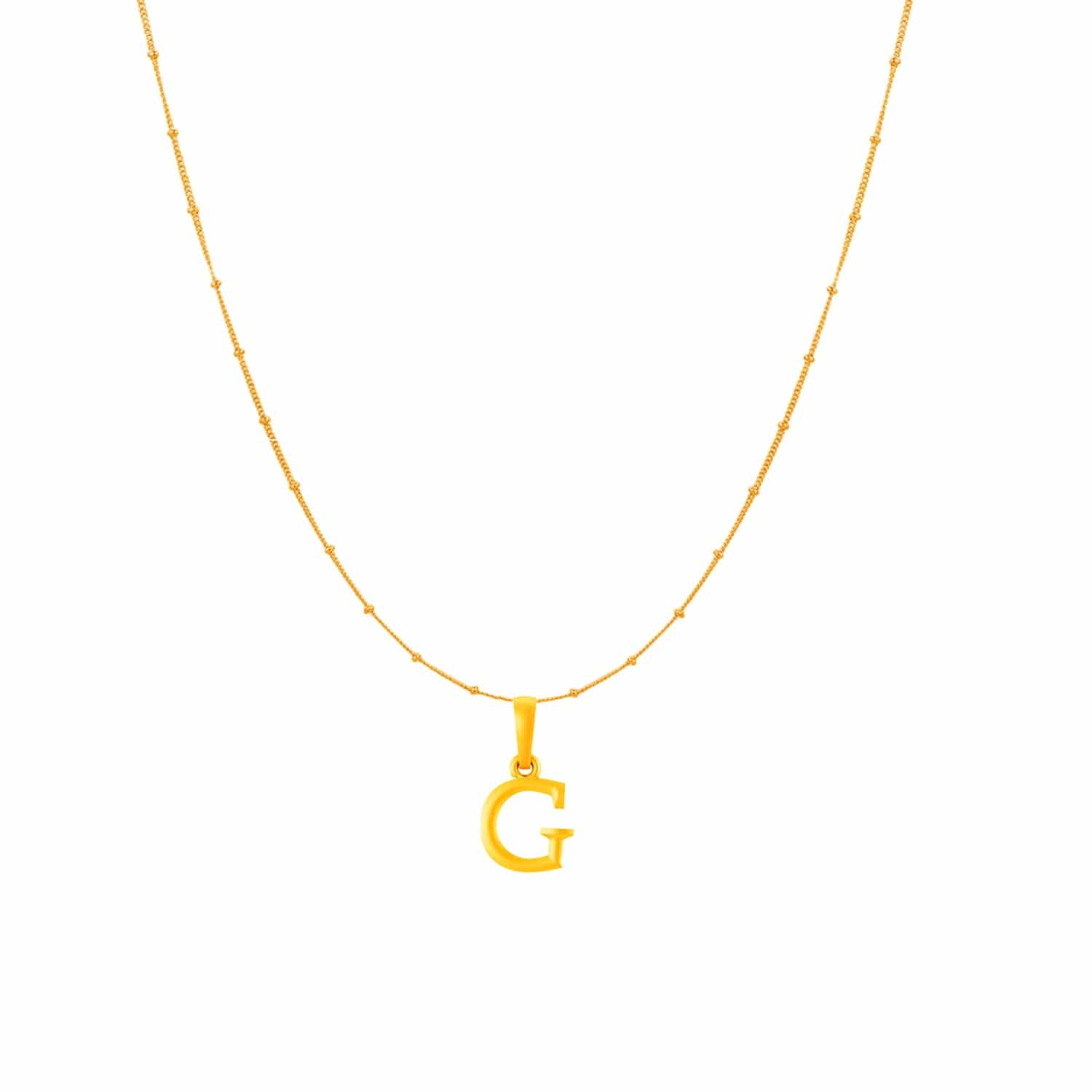 22KT Gold Plated Silver (92.5% purity) precious Name alphabet chain pendant (Pendnat with Box chain- 18 Inches) pure silver designer alphabet chain locket