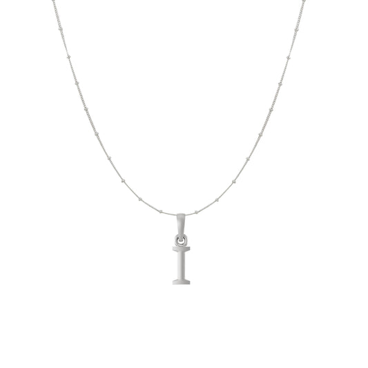 Akshat Sapphire Sterling Silver (92.5% purity) precious Name alphabet chain pendant (Pendnat with Ball  chain) pure silver designer alphabet chain locket