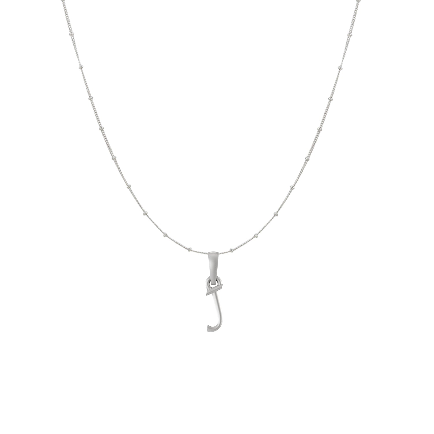 Akshat Sapphire Sterling Silver (92.5% purity) precious Name alphabet chain pendant (Pendnat with Ball  chain) pure silver designer alphabet chain locket