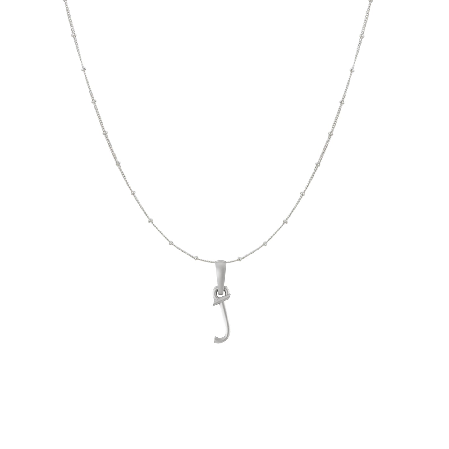 Sterling Silver (92.5% purity) precious Name alphabet chain pendant (Pendnat with Ball chain) pure silver designer alphabet chain locket