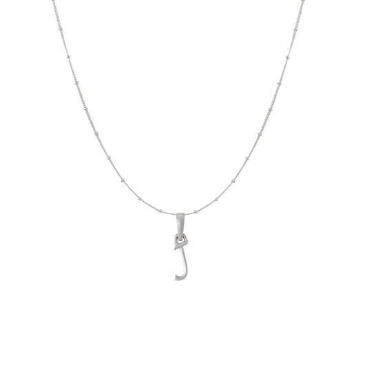 Akshat Sapphire Sterling Silver (92.5% purity) precious Name alphabet chain pendant (Pendnat with Ball  chain) pure silver designer alphabet chain locket