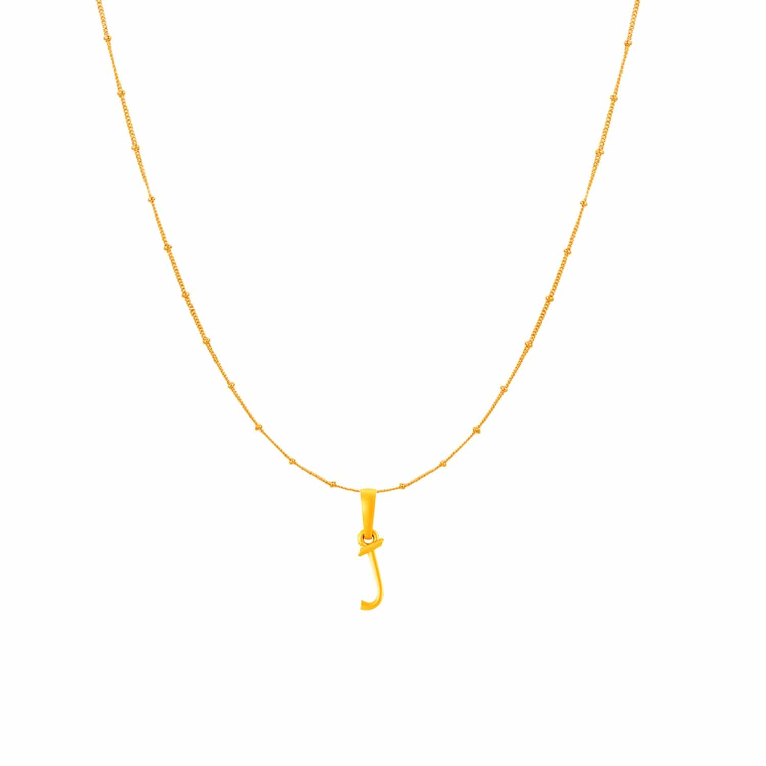 22KT Gold Plated Silver (92.5% purity) precious Name alphabet chain pendant (Pendnat with Box chain- 18 Inches) pure silver designer alphabet chain locket