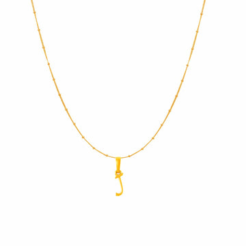 22KT Gold Plated Silver (92.5% purity) precious Name alphabet chain pendant (Pendnat with Box chain- 18 Inches) pure silver designer alphabet chain locket