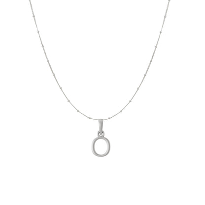 Akshat Sapphire Sterling Silver (92.5% purity) precious Name alphabet chain pendant (Pendnat with Ball  chain) pure silver designer alphabet chain locket